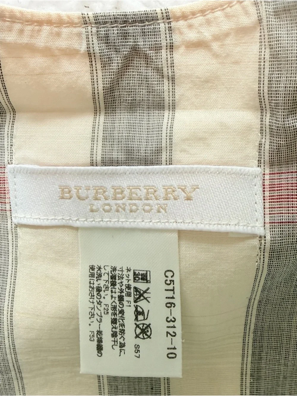 Burberry Baby Bib Infant Girl One Size Nova Check Pink Beige